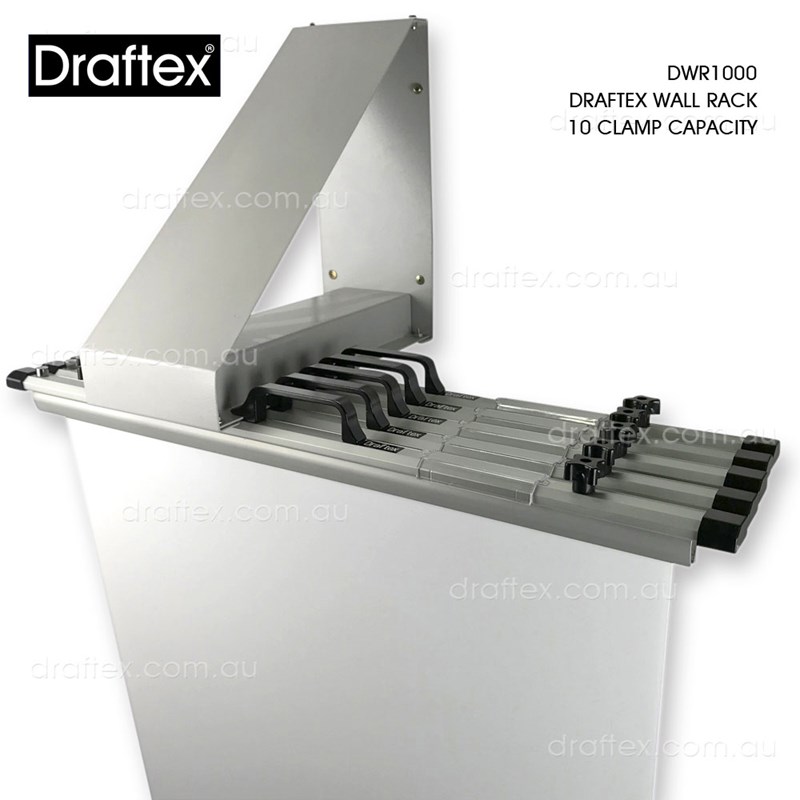 Dwr1000 Draftex Wall Rack 10 Clamp Capacity Pictured With 5 Clamps View 1