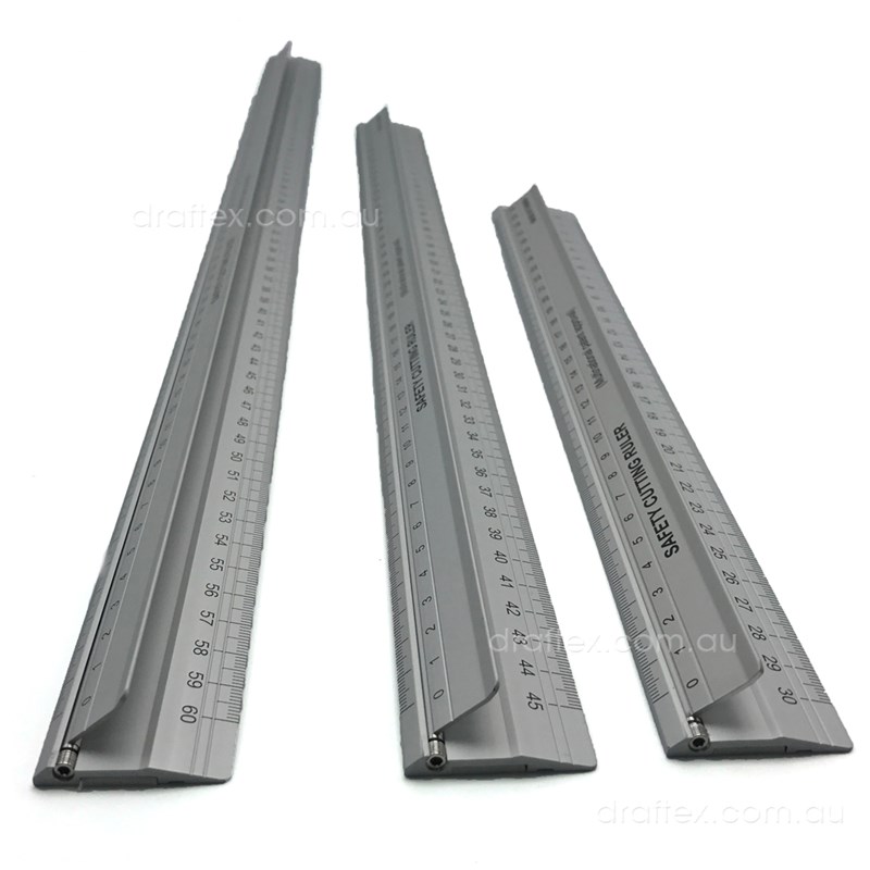 Ascr Aluminium Safety Cutting Rulers 30 45 60Cm