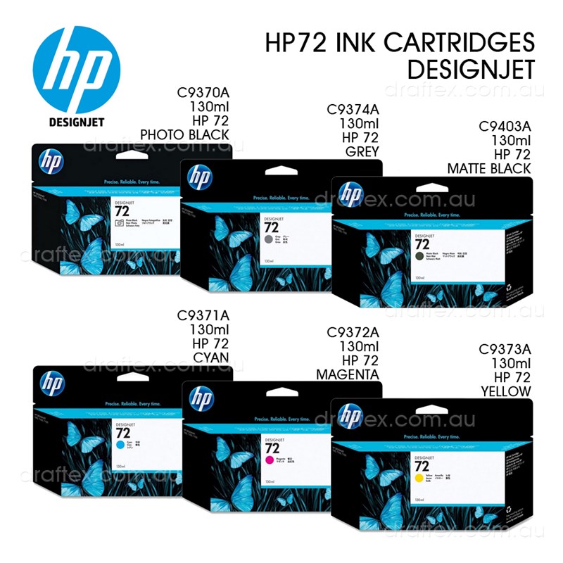 Hp 72 Designjet Ink Cartridges 130Ml