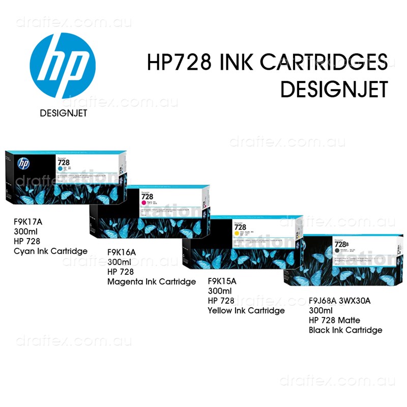 Hp 728 Designjet Ink Cartridges 300Ml