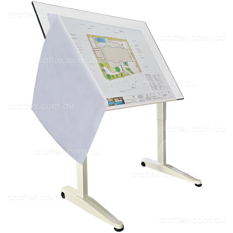 Prta1b1 Draftex Plan Reading Table For Up To B1 Size Drawings Ds40 Stand Sprung Holding Clips Raised Lip View 1