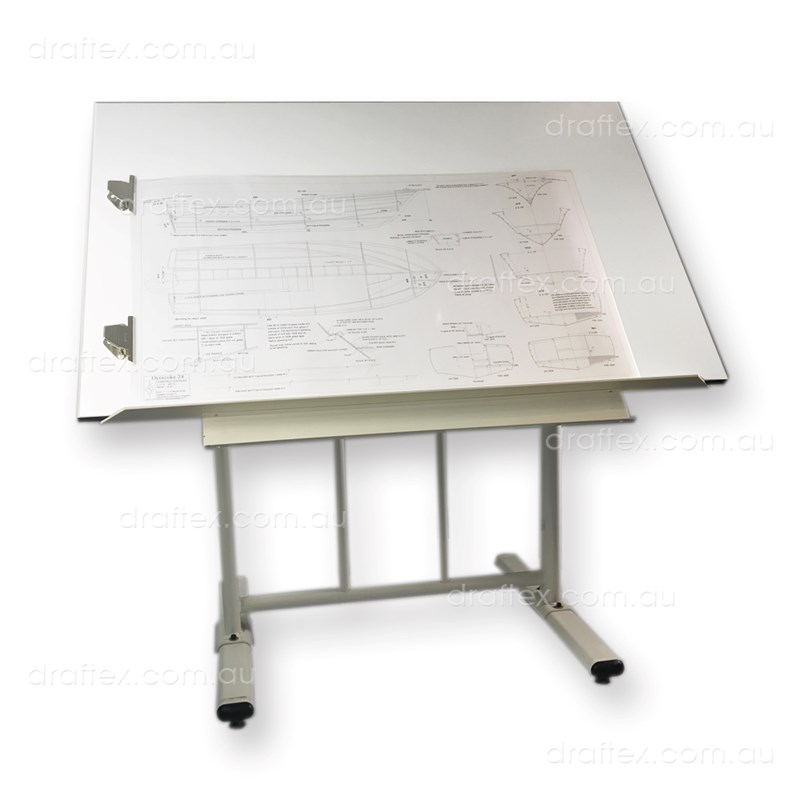 Prtaob Draftex Plan Reading Table For Up To A0 Size Drawings Ds30 Stand Sprung Holding Clips Raised Lip View 1