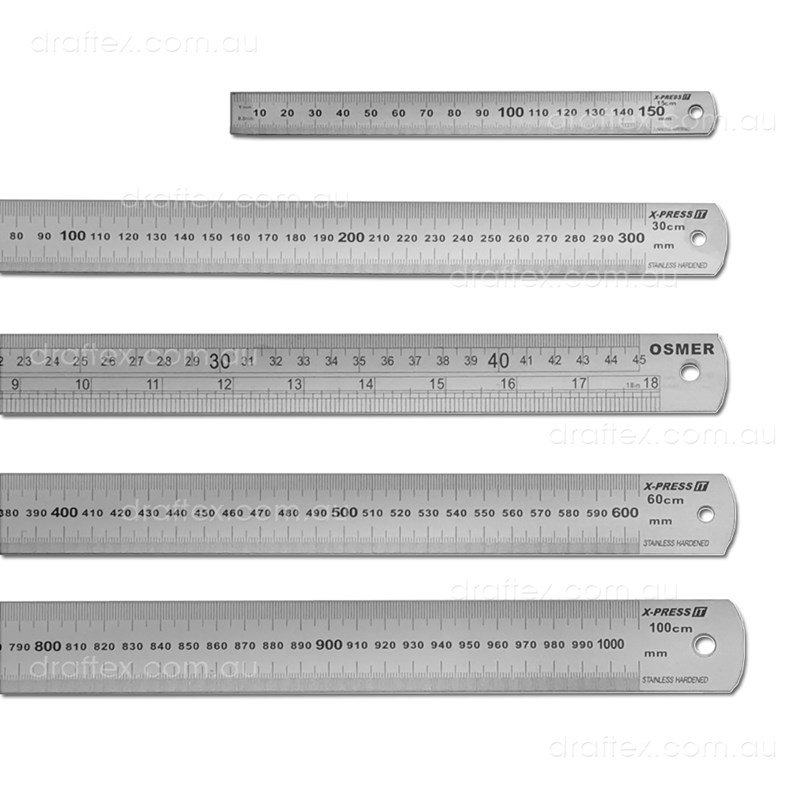 Steel15 30 45 60 100Cm Stainless Steel Cutting Rulers